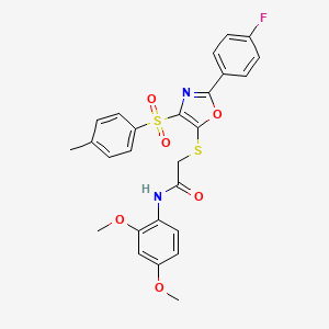 N-(2,4-dimethoxyphenyl)-2-({2-(4-fluorophenyl)-4-[(4-methylphenyl)sulfonyl]-1,3-oxazol-5-yl}sulfanyl)acetamide