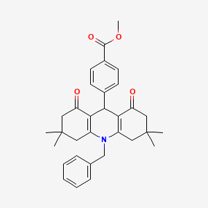 Methyl 4-(10-benzyl-3,3,6,6-tetramethyl-1,8-dioxo-1,2,3,4,5,6,7,8,9,10-decahydroacridin-9-yl)benzoate