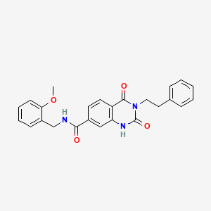 N-(2-methoxybenzyl)-2,4-dioxo-3-phenethyl-1,2,3,4-tetrahydroquinazoline-7-carboxamide