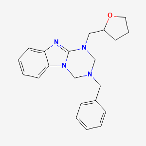 3-Benzyl-1-(tetrahydrofuran-2-ylmethyl)-1,2,3,4-tetrahydro[1,3,5]triazino[1,2-a]benzimidazole