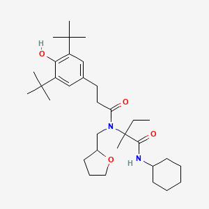 N-cyclohexyl-N~2~-[3-(3,5-di-tert-butyl-4-hydroxyphenyl)propanoyl]-N~2~-(tetrahydrofuran-2-ylmethyl)isovalinamide