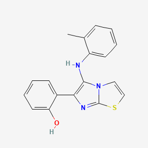 2-{5-[(2-Methylphenyl)amino]imidazo[2,1-b][1,3]thiazol-6-yl}phenol