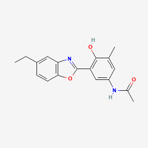 molecular formula C18H18N2O3 B11449677 N-[3-(5-ethyl-1,3-benzoxazol-2-yl)-4-hydroxy-5-methylphenyl]acetamide 