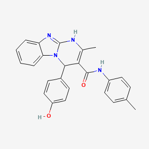 4-(4-hydroxyphenyl)-2-methyl-N-(4-methylphenyl)-1,4-dihydropyrimido[1,2-a]benzimidazole-3-carboxamide