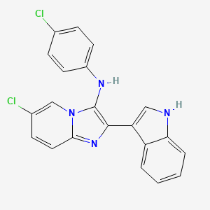 6-chloro-N-(4-chlorophenyl)-2-(1H-indol-3-yl)imidazo[1,2-a]pyridin-3-amine