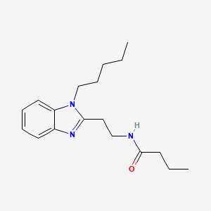 N-[2-(1-pentyl-1H-benzimidazol-2-yl)ethyl]butanamide