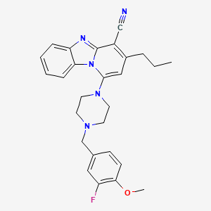 1-[4-(3-Fluoro-4-methoxybenzyl)piperazin-1-yl]-3-propylpyrido[1,2-a]benzimidazole-4-carbonitrile