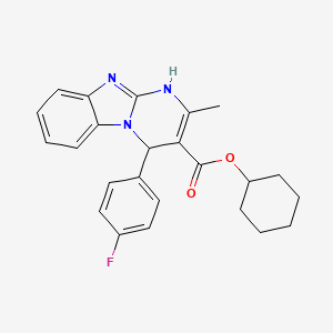 Cyclohexyl 4-(4-fluorophenyl)-2-methyl-1,4-dihydropyrimido[1,2-a]benzimidazole-3-carboxylate