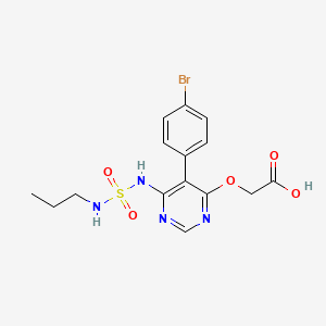 2-[5-(4-Bromophenyl)-6-(propylsulfamoylamino)pyrimidin-4-yl]oxyacetic acid