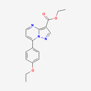 molecular formula C17H17N3O3 B11449745 Ethyl 7-(4-ethoxyphenyl)pyrazolo[1,5-a]pyrimidine-3-carboxylate 