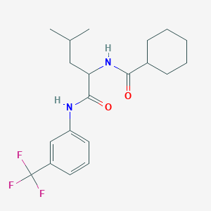 N~2~-(cyclohexylcarbonyl)-N-[3-(trifluoromethyl)phenyl]leucinamide