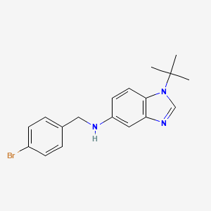 molecular formula C18H20BrN3 B11449808 N-(4-bromobenzyl)-1-tert-butyl-1H-benzimidazol-5-amine 