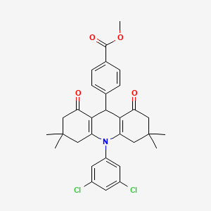 Methyl 4-[10-(3,5-dichlorophenyl)-3,3,6,6-tetramethyl-1,8-dioxo-1,2,3,4,5,6,7,8,9,10-decahydroacridin-9-yl]benzoate