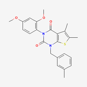 3-(2,4-dimethoxyphenyl)-5,6-dimethyl-1-(3-methylbenzyl)thieno[2,3-d]pyrimidine-2,4(1H,3H)-dione