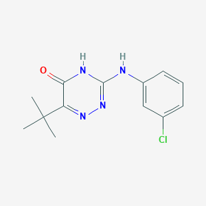 6-Tert-butyl-3-[(3-chlorophenyl)amino]-1,2,4-triazin-5-ol