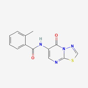 2-Methyl-N-{5-oxo-5H-[1,3,4]thiadiazolo[3,2-A]pyrimidin-6-YL}benzamide