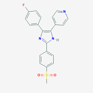 molecular formula C21H16FN3O2S B114499 4-[4-(4-fluorophenyl)-2-(4-methylsulfonylphenyl)-1H-imidazol-5-yl]pyridine CAS No. 152121-46-5