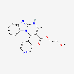 2-Methoxyethyl 2-methyl-4-(pyridin-4-yl)-1,4-dihydropyrimido[1,2-a]benzimidazole-3-carboxylate