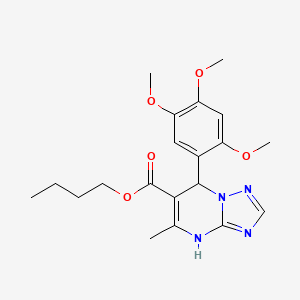 Butyl 5-methyl-7-(2,4,5-trimethoxyphenyl)-4,7-dihydro[1,2,4]triazolo[1,5-a]pyrimidine-6-carboxylate