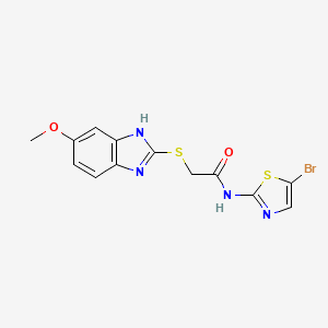 N-(5-bromo-1,3-thiazol-2-yl)-2-[(5-methoxy-1H-benzimidazol-2-yl)sulfanyl]acetamide