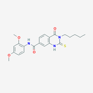 N-(2,4-dimethoxyphenyl)-4-oxo-3-pentyl-2-sulfanylidene-1H-quinazoline-7-carboxamide