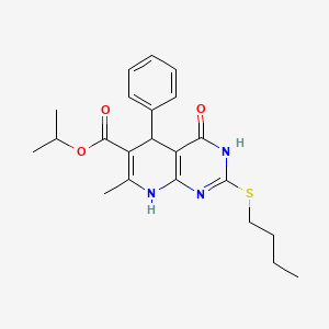 Propan-2-yl 2-(butylsulfanyl)-7-methyl-4-oxo-5-phenyl-3,4,5,8-tetrahydropyrido[2,3-d]pyrimidine-6-carboxylate