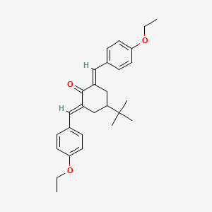 (2E,6E)-4-tert-butyl-2,6-bis[(4-ethoxyphenyl)methylidene]cyclohexan-1-one