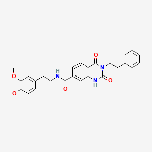 N-(3,4-dimethoxyphenethyl)-2,4-dioxo-3-phenethyl-1,2,3,4-tetrahydroquinazoline-7-carboxamide