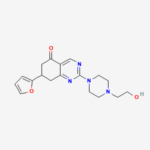 7-(furan-2-yl)-2-[4-(2-hydroxyethyl)piperazin-1-yl]-7,8-dihydroquinazolin-5(6H)-one