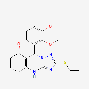 9-(2,3-dimethoxyphenyl)-2-(ethylsulfanyl)-5,6,7,9-tetrahydro[1,2,4]triazolo[5,1-b]quinazolin-8(4H)-one