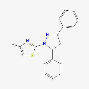 2-(3,5-diphenyl-4,5-dihydro-1H-pyrazol-1-yl)-4-methyl-1,3-thiazole