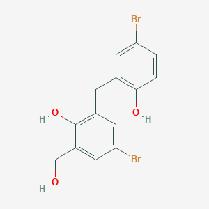 molecular formula C₁₄H₁₂Br₂O₃ B1145010 2-Hydroxy-3-(2-hydroxy-5-bromobenzyl)-5-bromobenzenemethanol CAS No. 438246-20-9
