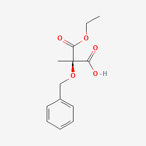 molecular formula C₁₃H₁₆O₅ B1145013 (R)-2-(Benzyloxy)-2-methylmalonic acid 1-ethyl ester CAS No. 1786-91-0