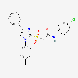 N-(4-chlorophenyl)-2-{[1-(4-methylphenyl)-4-phenyl-1H-imidazol-2-yl]sulfonyl}acetamide