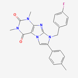 8-(4-fluorobenzyl)-1,3-dimethyl-7-(4-methylphenyl)-1H-imidazo[2,1-f]purine-2,4(3H,8H)-dione