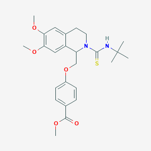 Methyl 4-{[2-(tert-butylcarbamothioyl)-6,7-dimethoxy-1,2,3,4-tetrahydroisoquinolin-1-yl]methoxy}benzoate