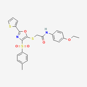 N-(4-ethoxyphenyl)-2-({4-[(4-methylphenyl)sulfonyl]-2-(thiophen-2-yl)-1,3-oxazol-5-yl}sulfanyl)acetamide