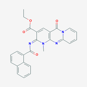 ethyl 7-methyl-6-(naphthalene-1-carbonylimino)-2-oxo-1,7,9-triazatricyclo[8.4.0.03,8]tetradeca-3(8),4,9,11,13-pentaene-5-carboxylate