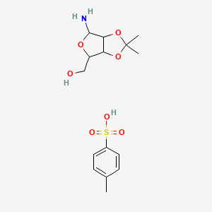 molecular formula C₁₅H₂₃NO₇S B1145027 (6-Amino-2,2-dimethyltetrahydrofuro[3,4-d][1,3]dioxol-4-yl)methanol 4-methylbenzenesulfonate CAS No. 1172608-04-6