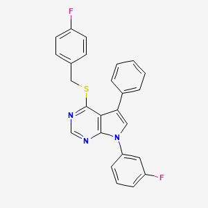 4-[(4-fluorobenzyl)sulfanyl]-7-(3-fluorophenyl)-5-phenyl-7H-pyrrolo[2,3-d]pyrimidine