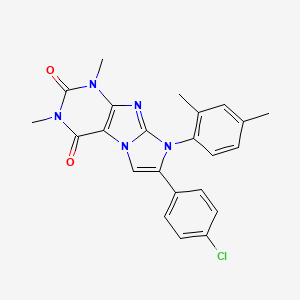 7-(4-chlorophenyl)-8-(2,4-dimethylphenyl)-1,3-dimethyl-1H-imidazo[2,1-f]purine-2,4(3H,8H)-dione