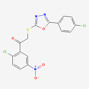 1-(2-Chloro-5-nitrophenyl)-2-{[5-(4-chlorophenyl)-1,3,4-oxadiazol-2-yl]sulfanyl}ethanone