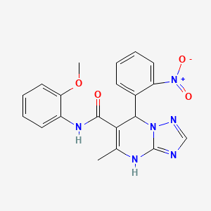 N-(2-methoxyphenyl)-5-methyl-7-(2-nitrophenyl)-4,7-dihydro[1,2,4]triazolo[1,5-a]pyrimidine-6-carboxamide