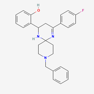 2-[9-Benzyl-4-(4-fluorophenyl)-1,5,9-triazaspiro[5.5]undec-4-en-2-yl]phenol