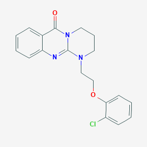 1-[2-(2-chlorophenoxy)ethyl]-1,2,3,4-tetrahydro-6H-pyrimido[2,1-b]quinazolin-6-one