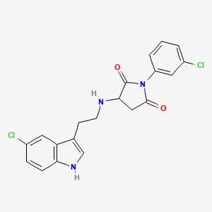 3-{[2-(5-chloro-1H-indol-3-yl)ethyl]amino}-1-(3-chlorophenyl)pyrrolidine-2,5-dione