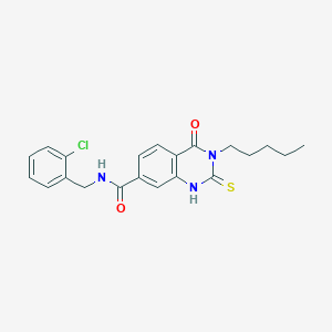 N-[(2-chlorophenyl)methyl]-4-oxo-3-pentyl-2-sulfanylidene-1H-quinazoline-7-carboxamide