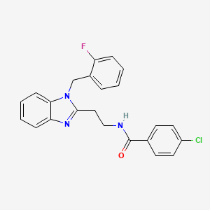 4-chloro-N-{2-[1-(2-fluorobenzyl)-1H-benzimidazol-2-yl]ethyl}benzamide