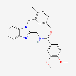 N-{[1-(2,5-dimethylbenzyl)-1H-benzimidazol-2-yl]methyl}-3,4-dimethoxybenzamide