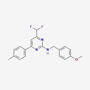 4-(difluoromethyl)-N-(4-methoxybenzyl)-6-(4-methylphenyl)pyrimidin-2-amine